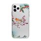 Christmas Robin Floral Apple iPhone 11 Pro in Silver with Bumper Case