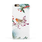 Christmas Robin Floral Apple iPhone 6 3D Snap Case