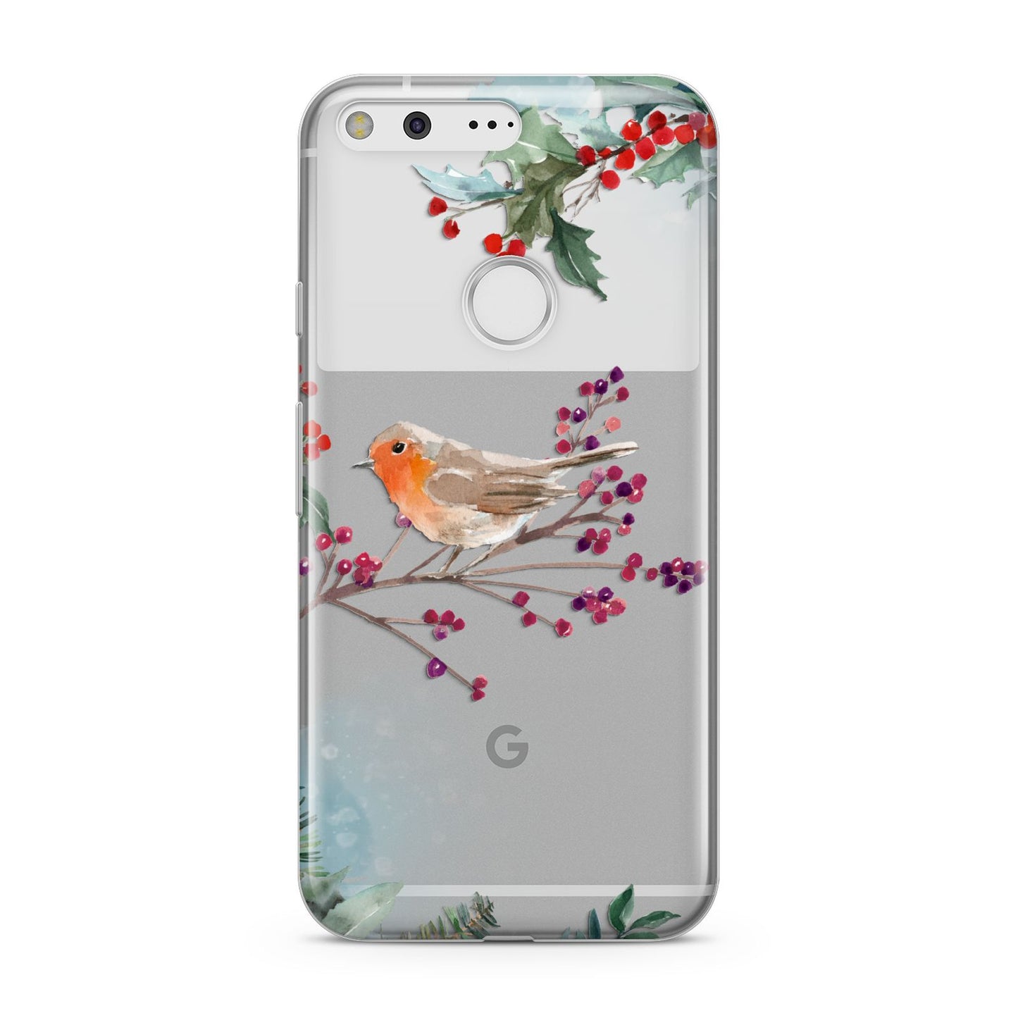 Christmas Robin Floral Google Pixel Case