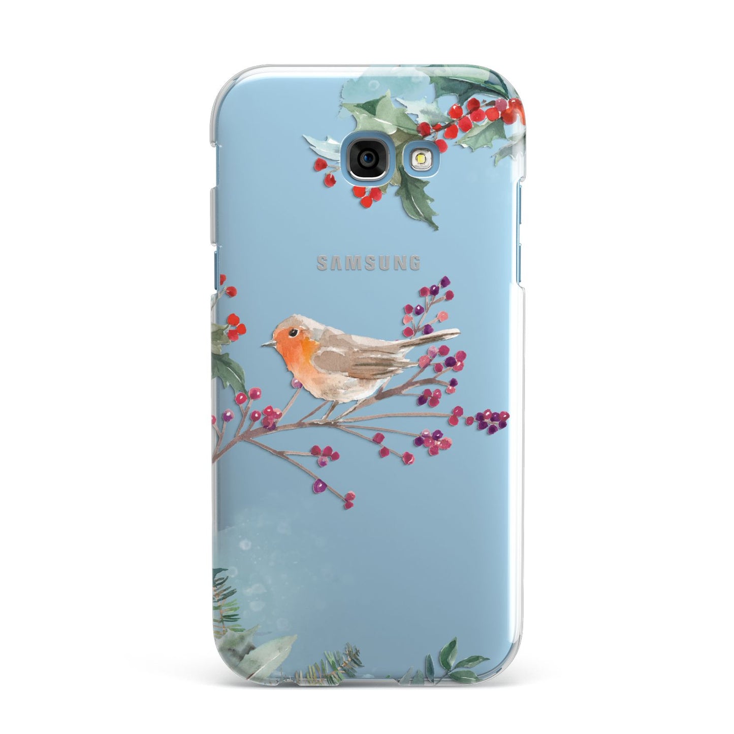 Christmas Robin Floral Samsung Galaxy A7 2017 Case