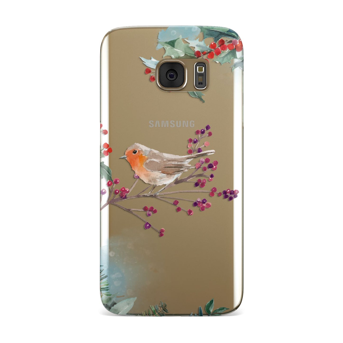 Christmas Robin Floral Samsung Galaxy Case