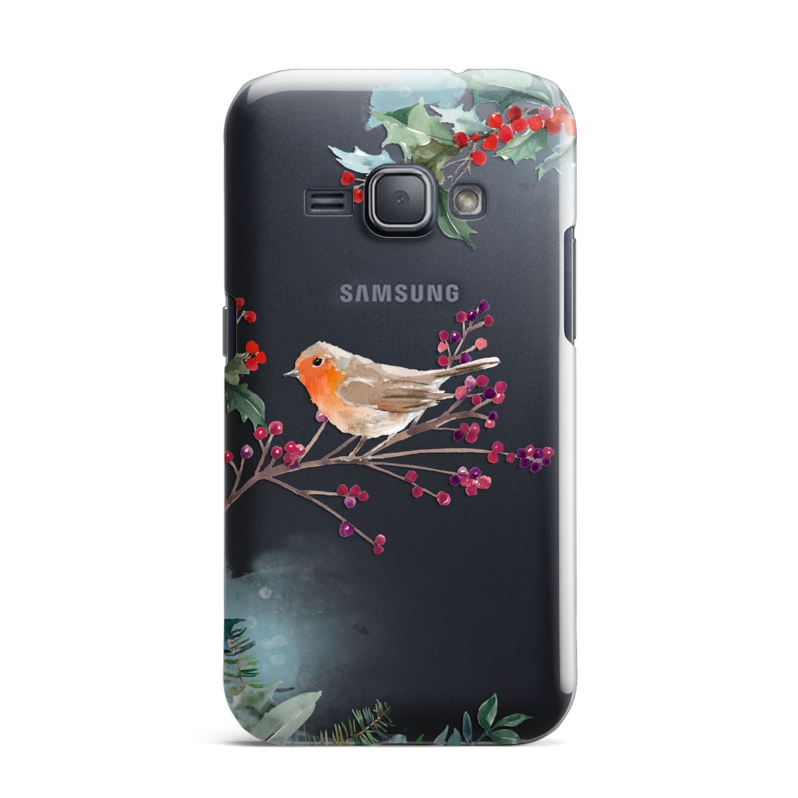 Christmas Robin Floral Samsung Galaxy J1 2016 Case