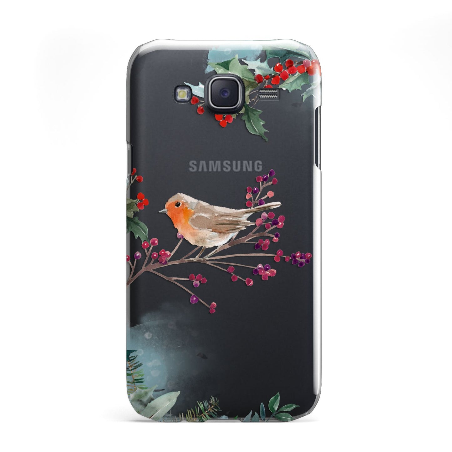 Christmas Robin Floral Samsung Galaxy J5 Case