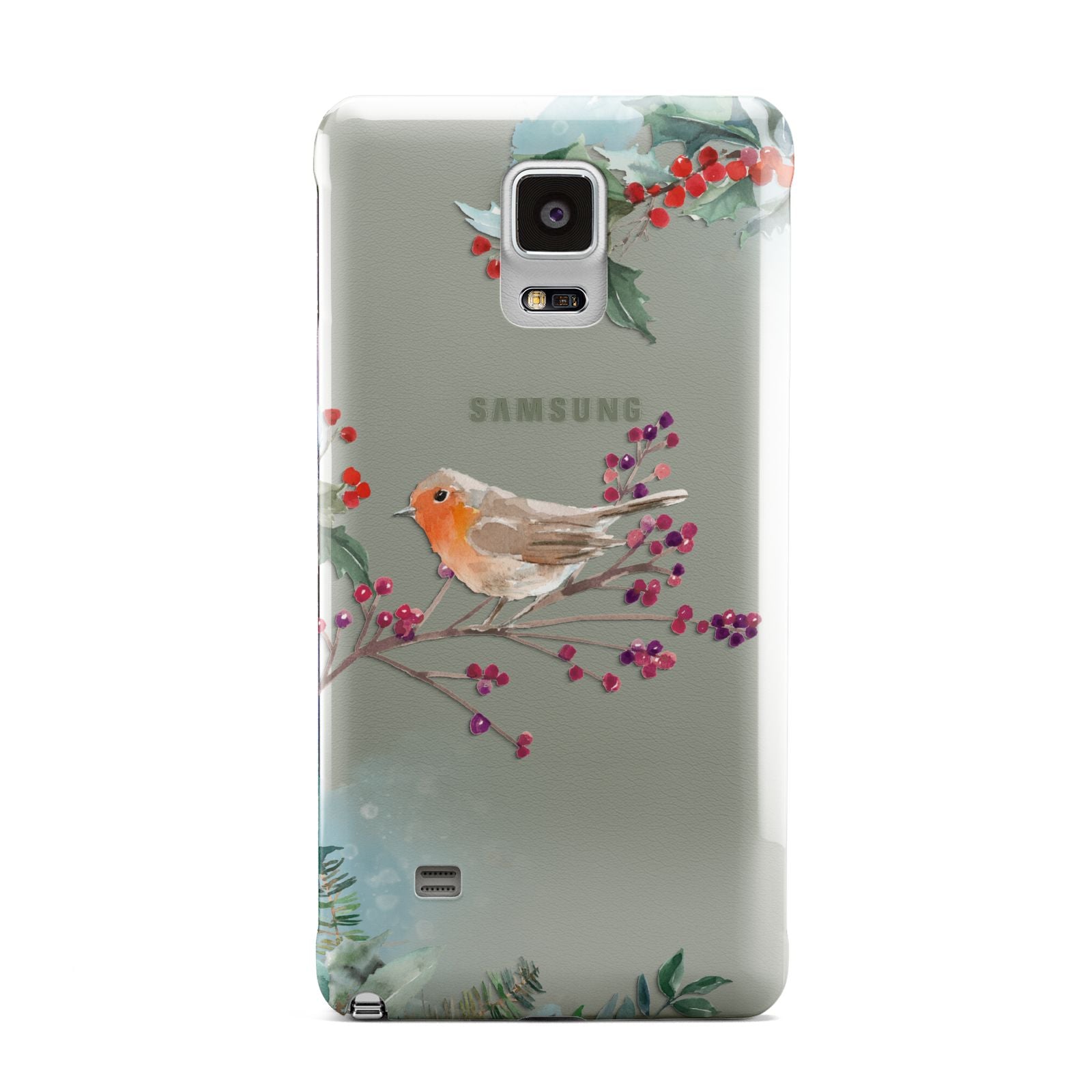 Christmas Robin Floral Samsung Galaxy Note 4 Case
