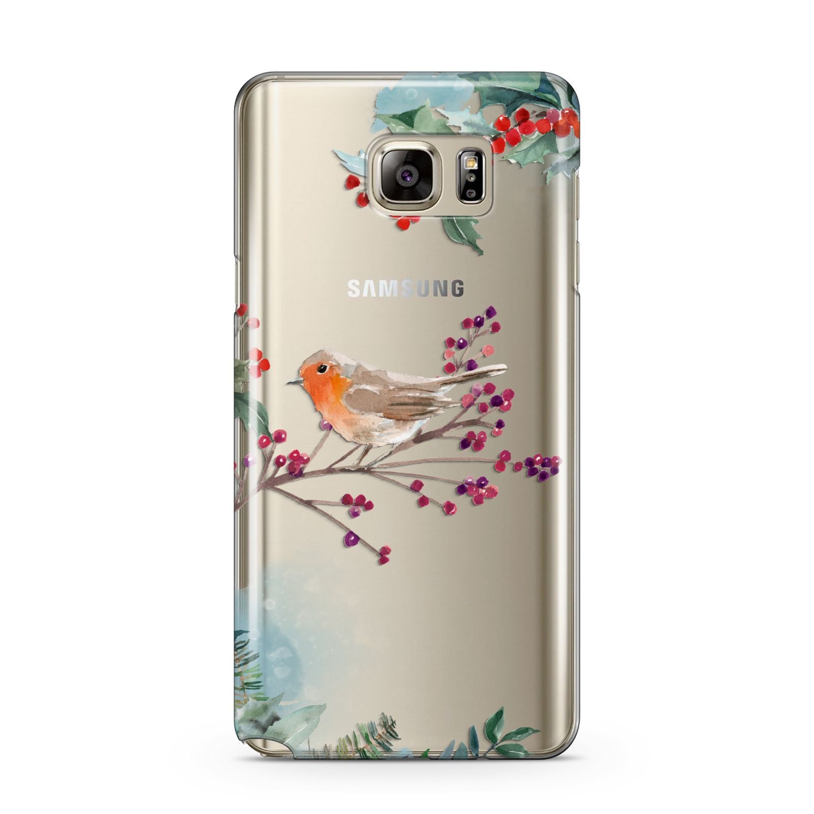 Christmas Robin Floral Samsung Galaxy Note 5 Case