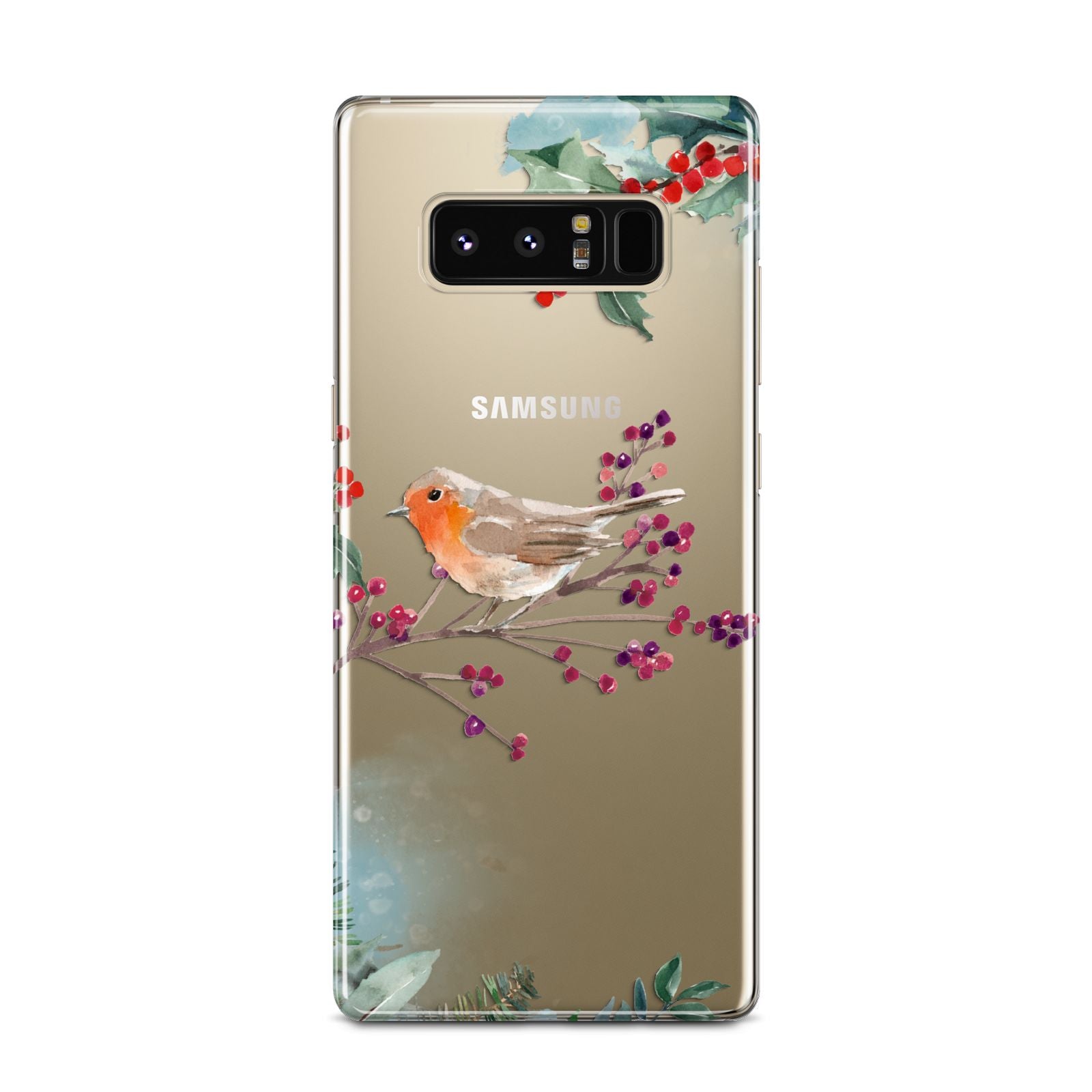 Christmas Robin Floral Samsung Galaxy Note 8 Case