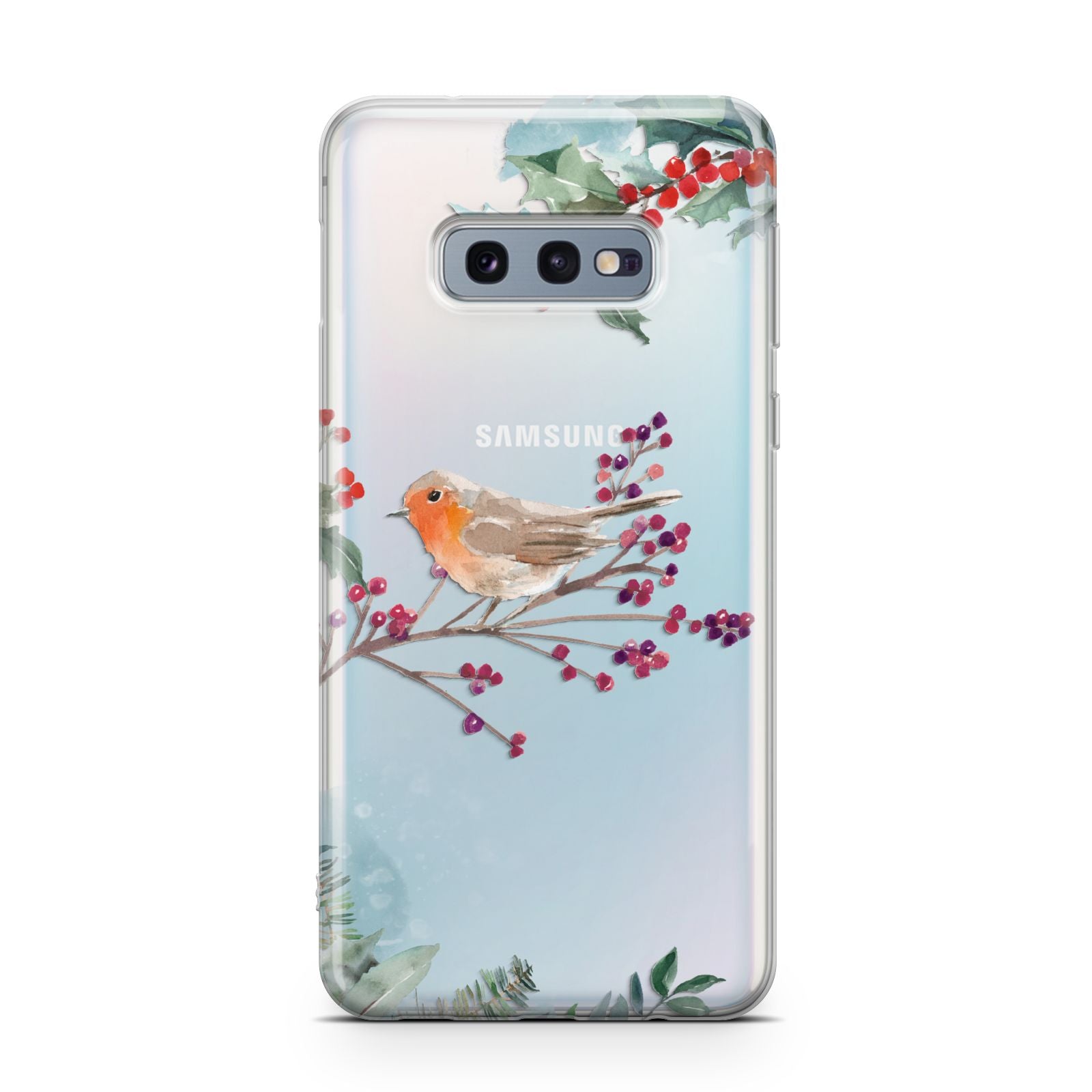 Christmas Robin Floral Samsung Galaxy S10E Case