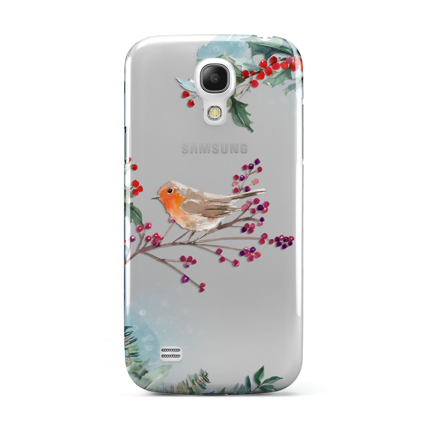 Christmas Robin Floral Samsung Galaxy S4 Mini Case