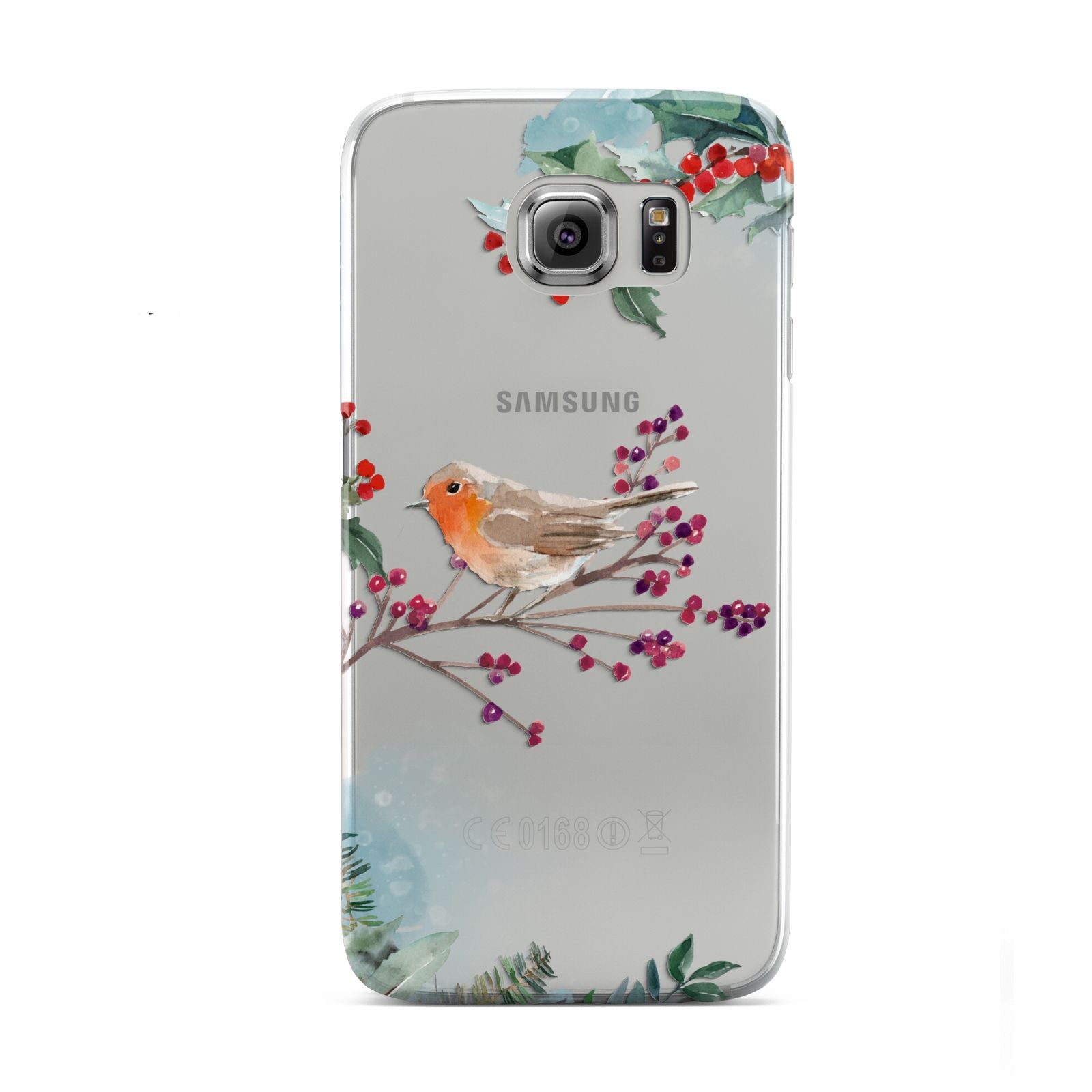 Christmas Robin Floral Samsung Galaxy S6 Case