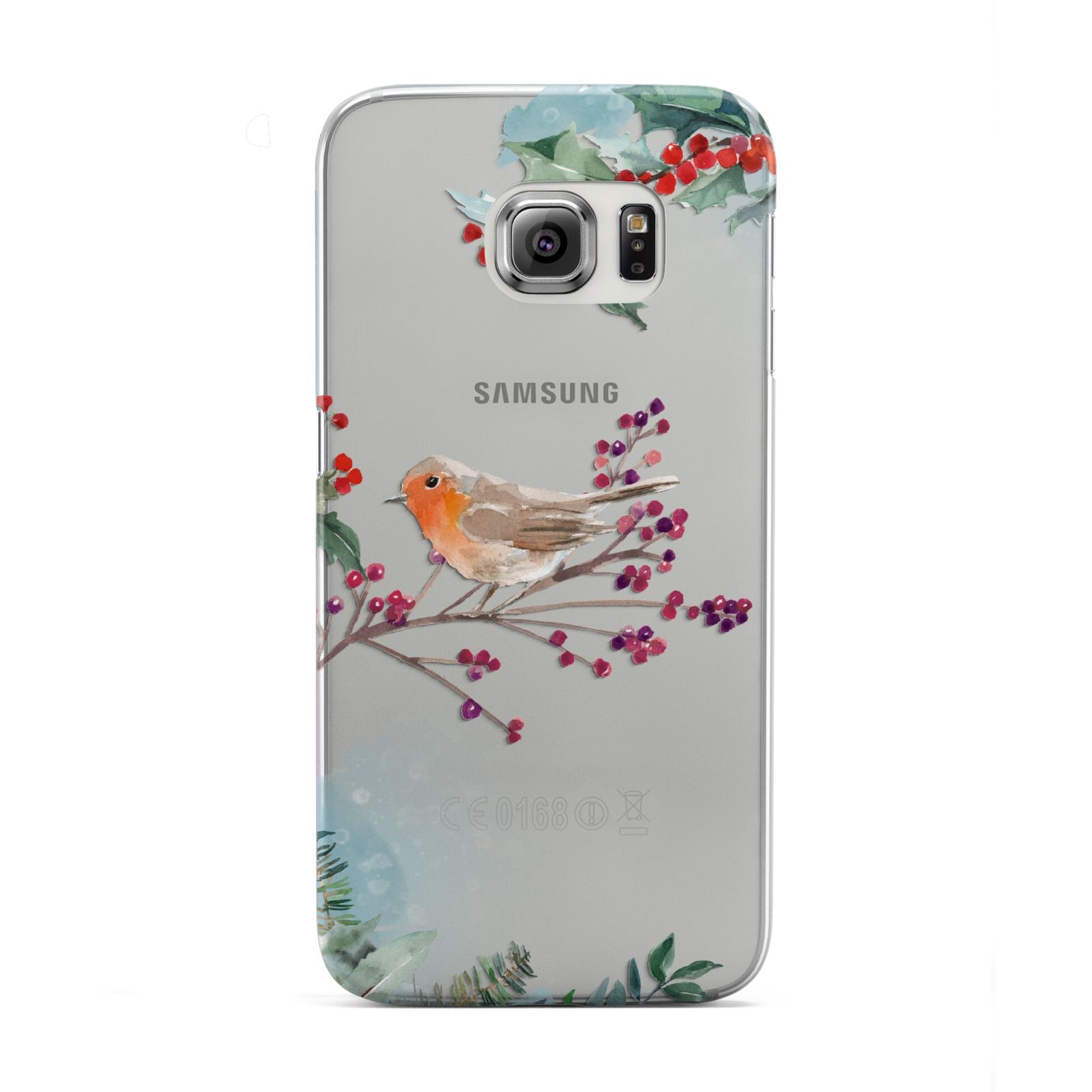 Christmas Robin Floral Samsung Galaxy S6 Edge Case