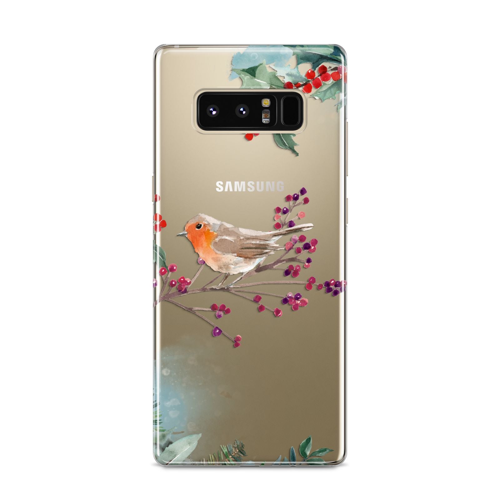 Christmas Robin Floral Samsung Galaxy S8 Case