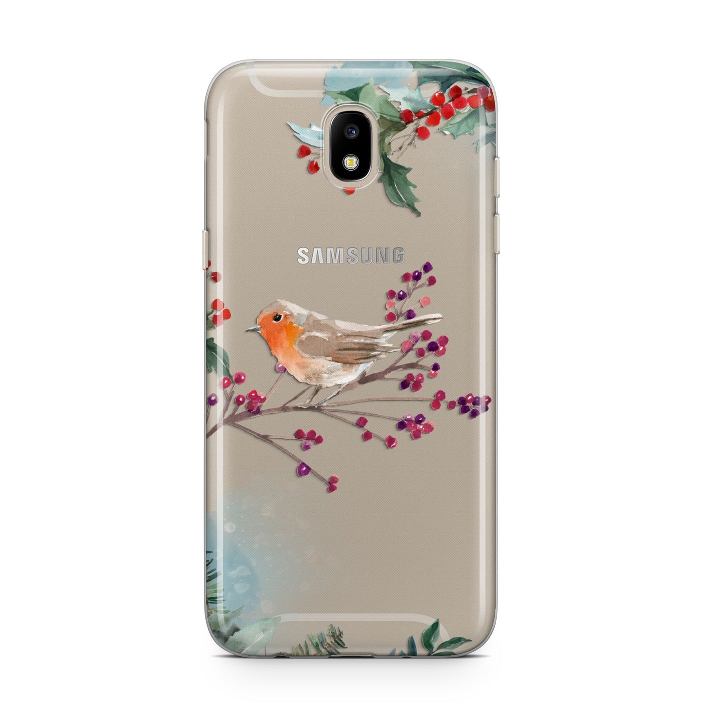 Christmas Robin Floral Samsung J5 2017 Case