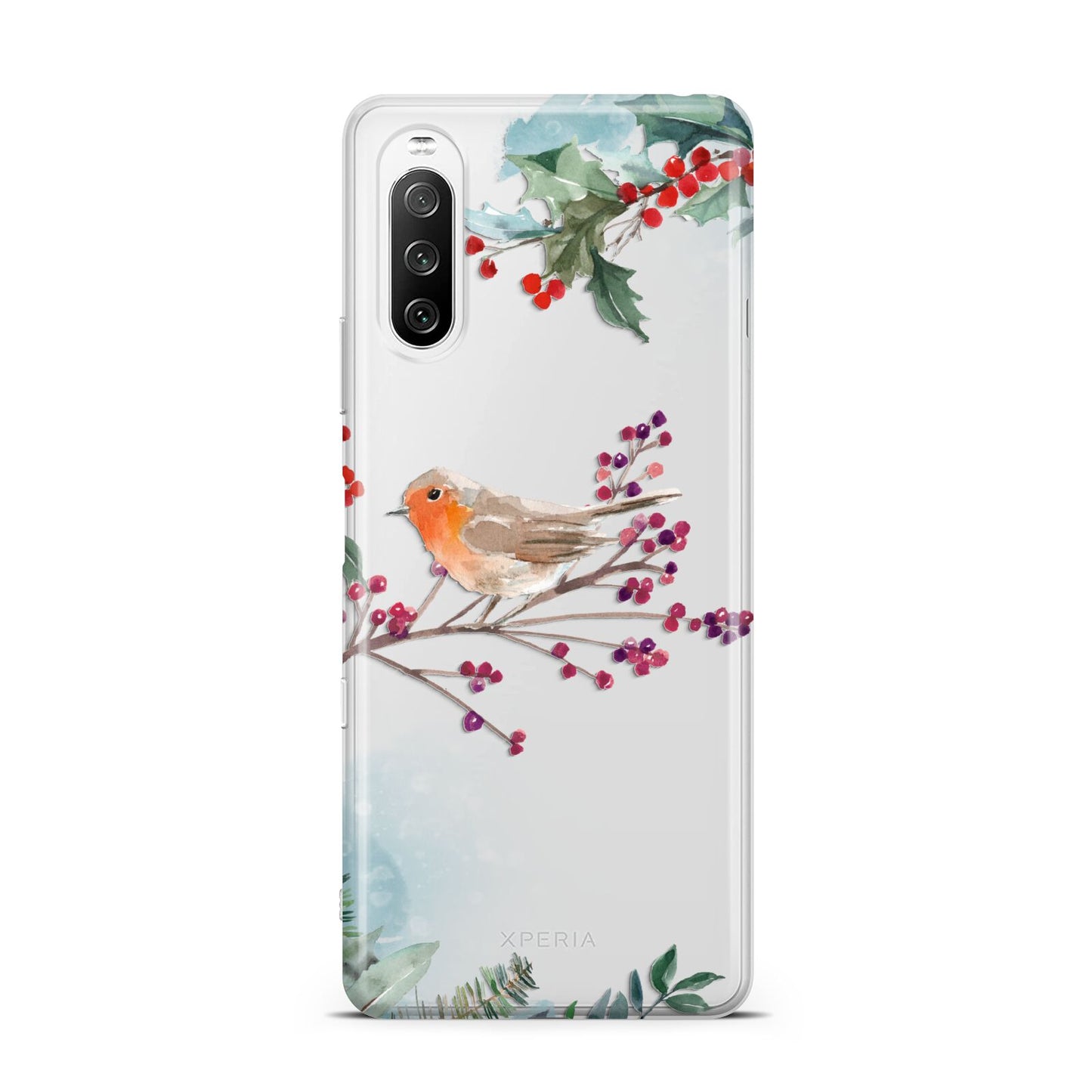 Christmas Robin Floral Sony Xperia 10 III Case