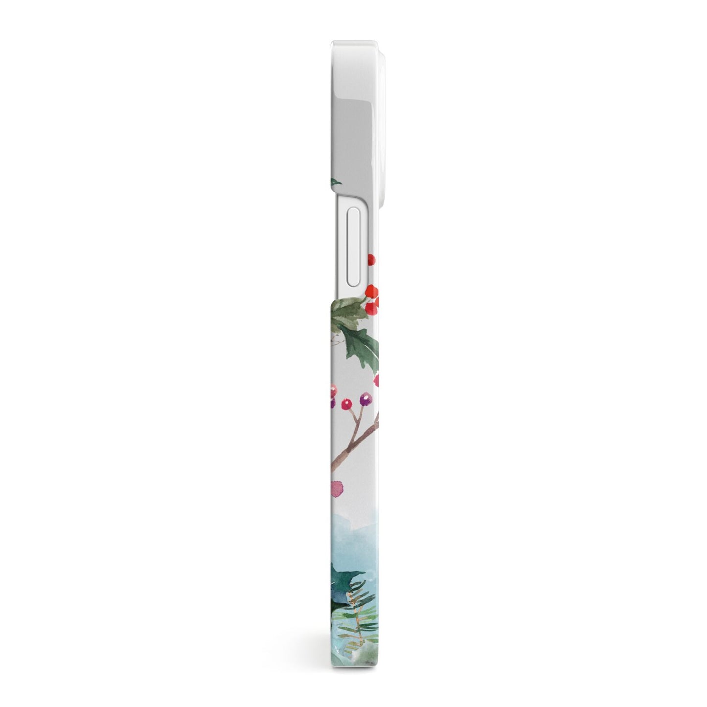 Christmas Robin Floral iPhone 13 Mini Side Image 3D Snap Case