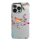 Christmas Robin Floral iPhone 13 Pro Full Wrap 3D Tough Case