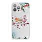 Christmas Robin Floral iPhone 13 Pro Max Clear Bumper Case