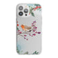 Christmas Robin Floral iPhone 13 Pro Max TPU Impact Case with White Edges