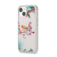 Christmas Robin Floral iPhone 14 Clear Tough Case Starlight Angled Image