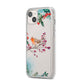 Christmas Robin Floral iPhone 14 Plus Clear Tough Case Starlight Angled Image