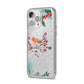 Christmas Robin Floral iPhone 14 Pro Max Glitter Tough Case Silver Angled Image