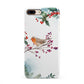 Christmas Robin Floral iPhone 8 Plus 3D Snap Case on Gold Phone