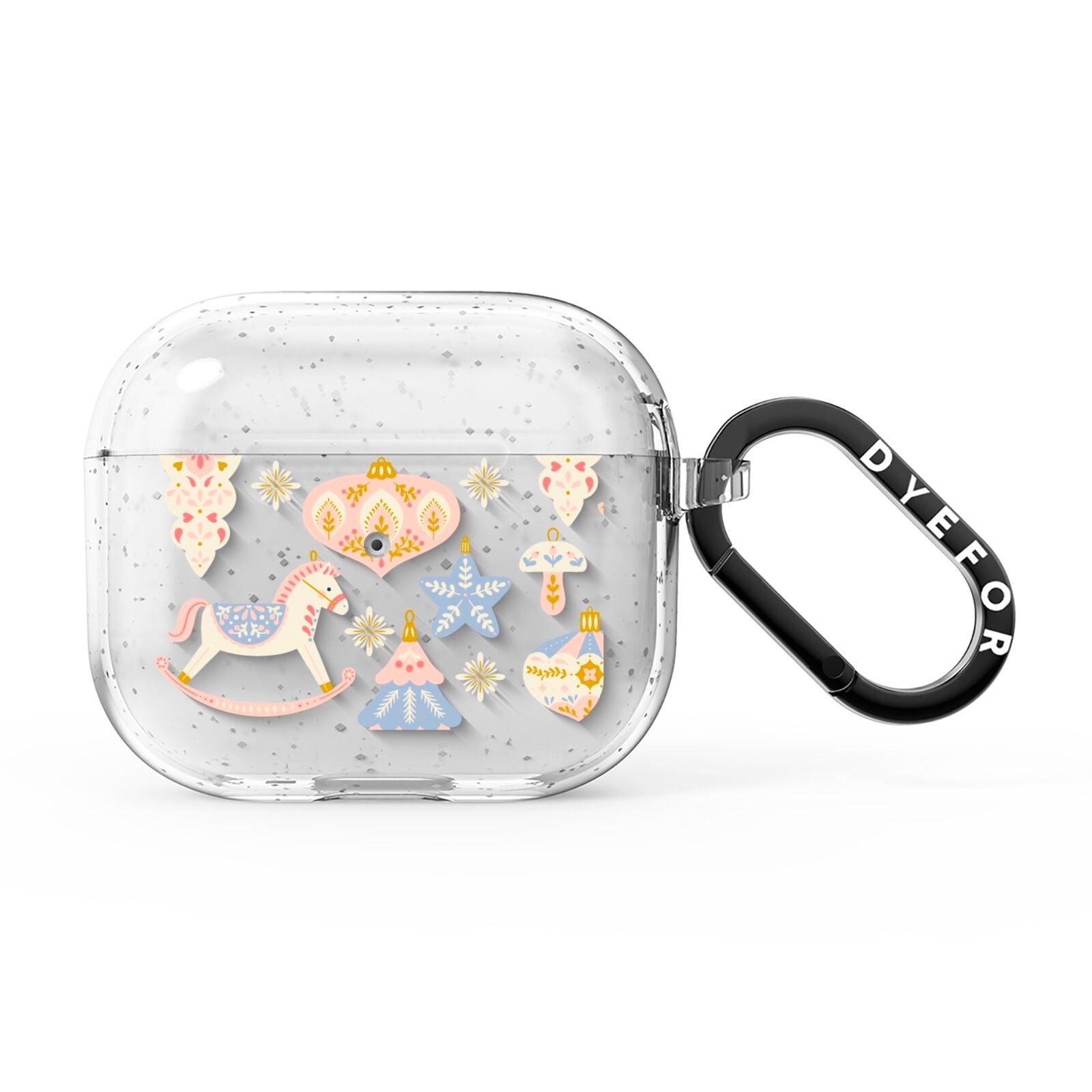 Christmas Rocking Horse AirPods Glitter Case 3rd Gen