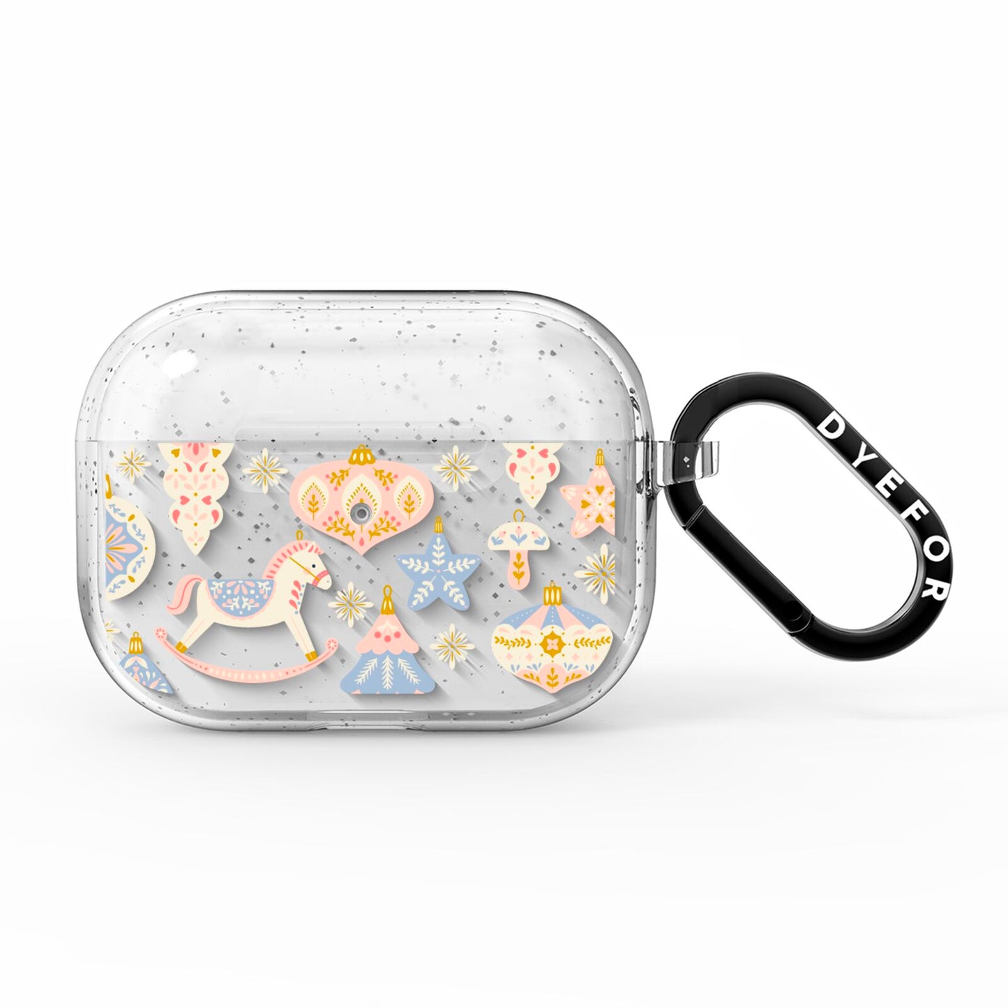 Christmas Rocking Horse AirPods Pro Glitter Case