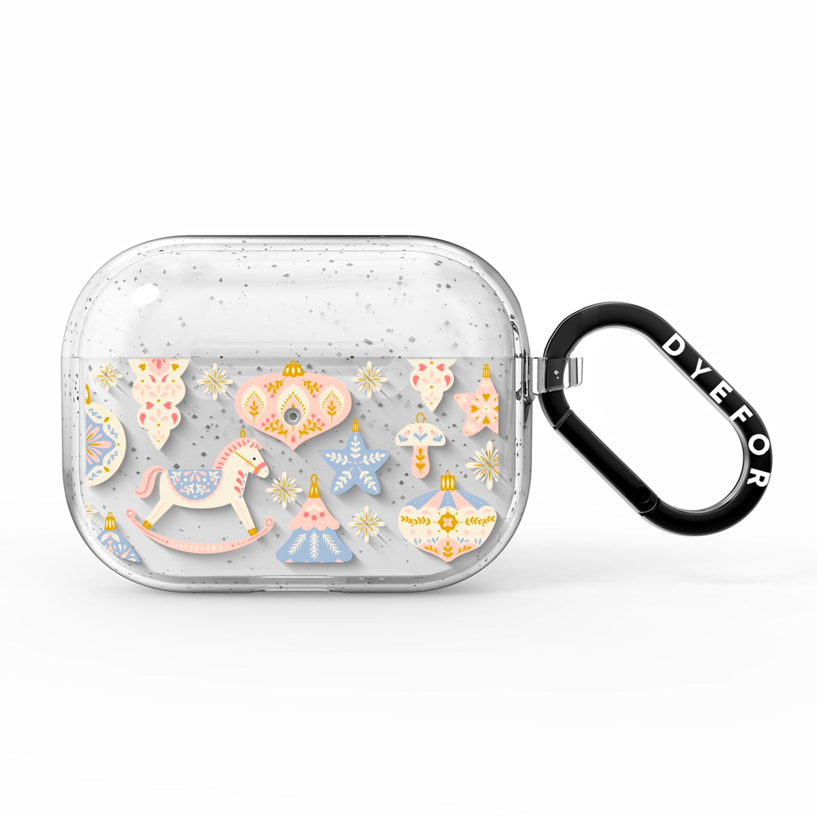Christmas Rocking Horse AirPods Pro Glitter Case