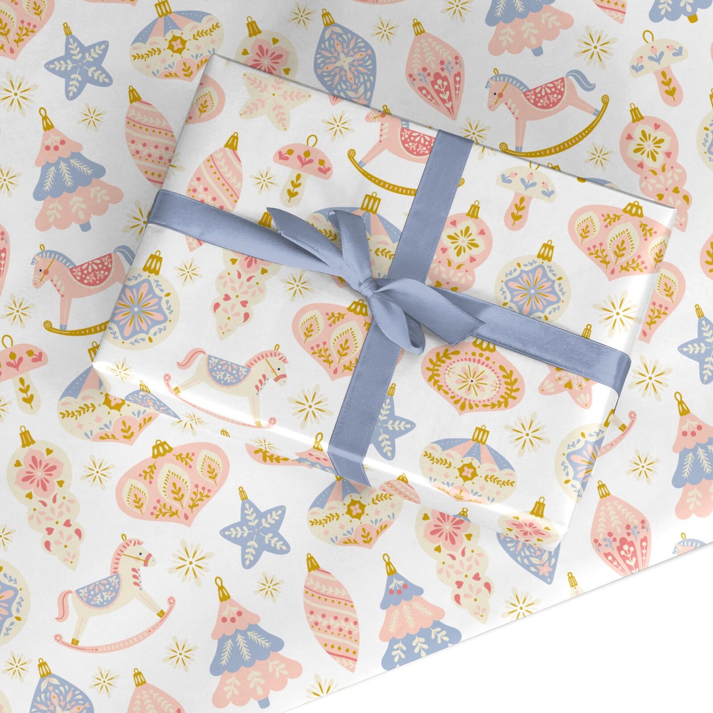 Christmas Rocking Horse Custom Wrapping Paper