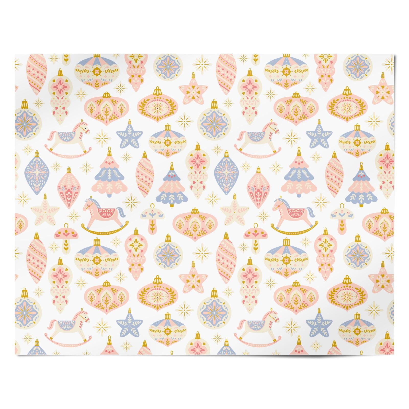 Christmas Rocking Horse Personalised Wrapping Paper Alternative