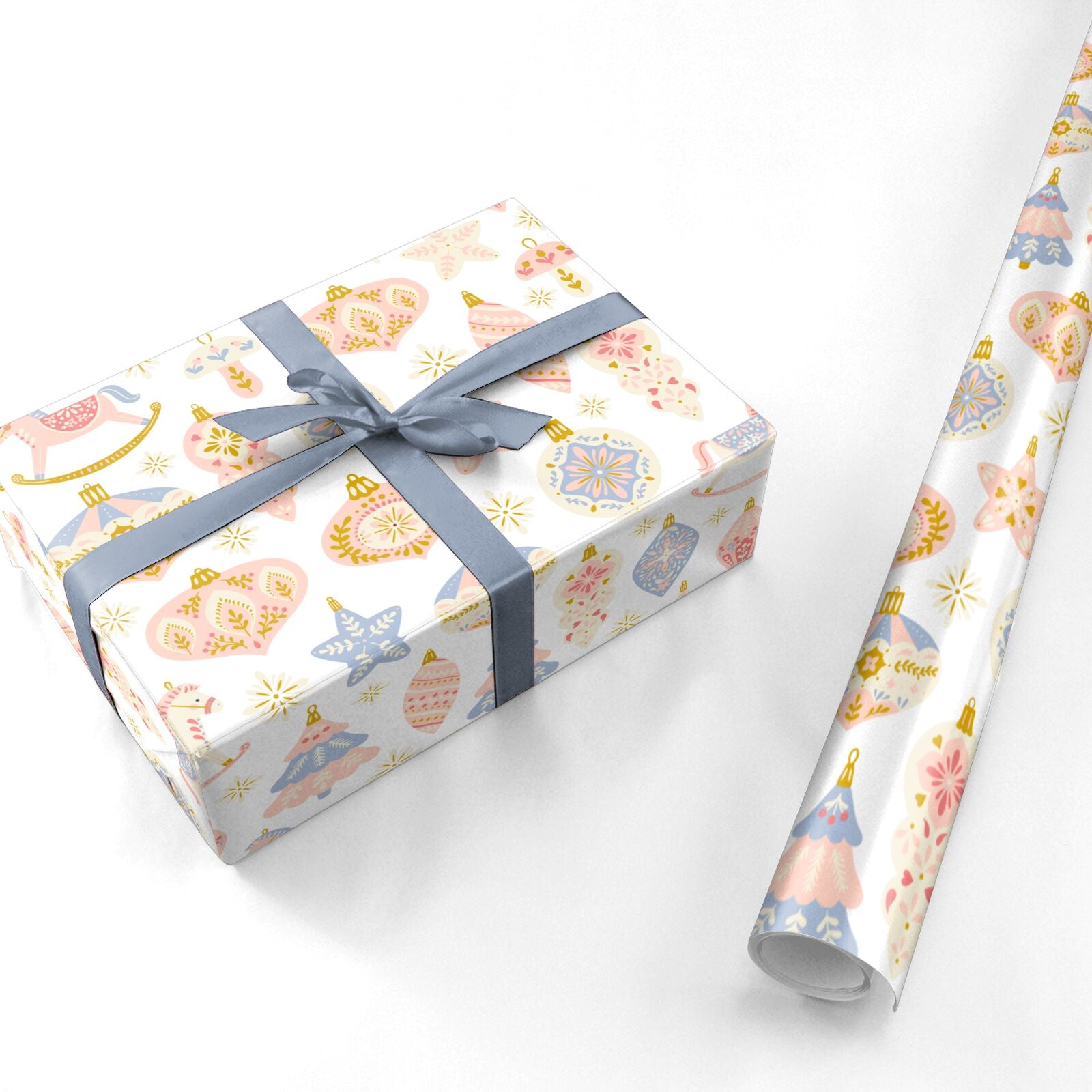 Christmas Rocking Horse Personalised Wrapping Paper