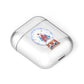 Christmas Snow Globe Pattern AirPods Case Laid Flat