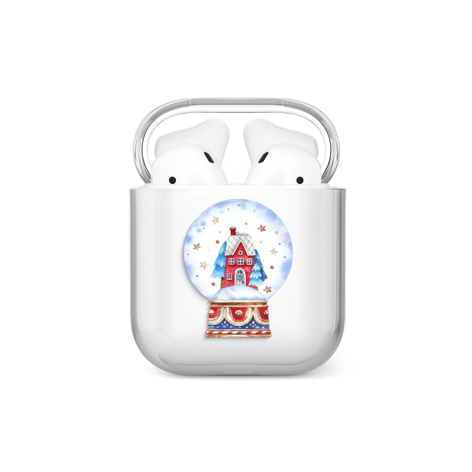 Christmas Snow Globe Pattern AirPods Case