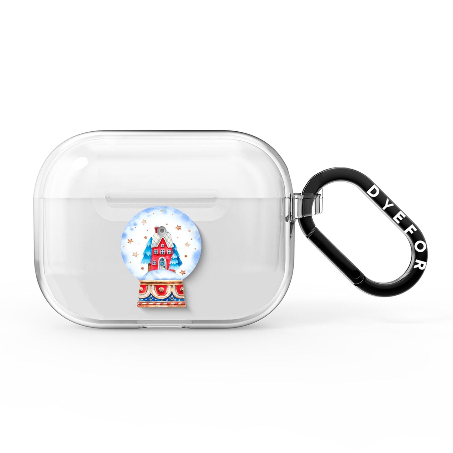 Christmas Snow Globe Pattern AirPods Pro Clear Case