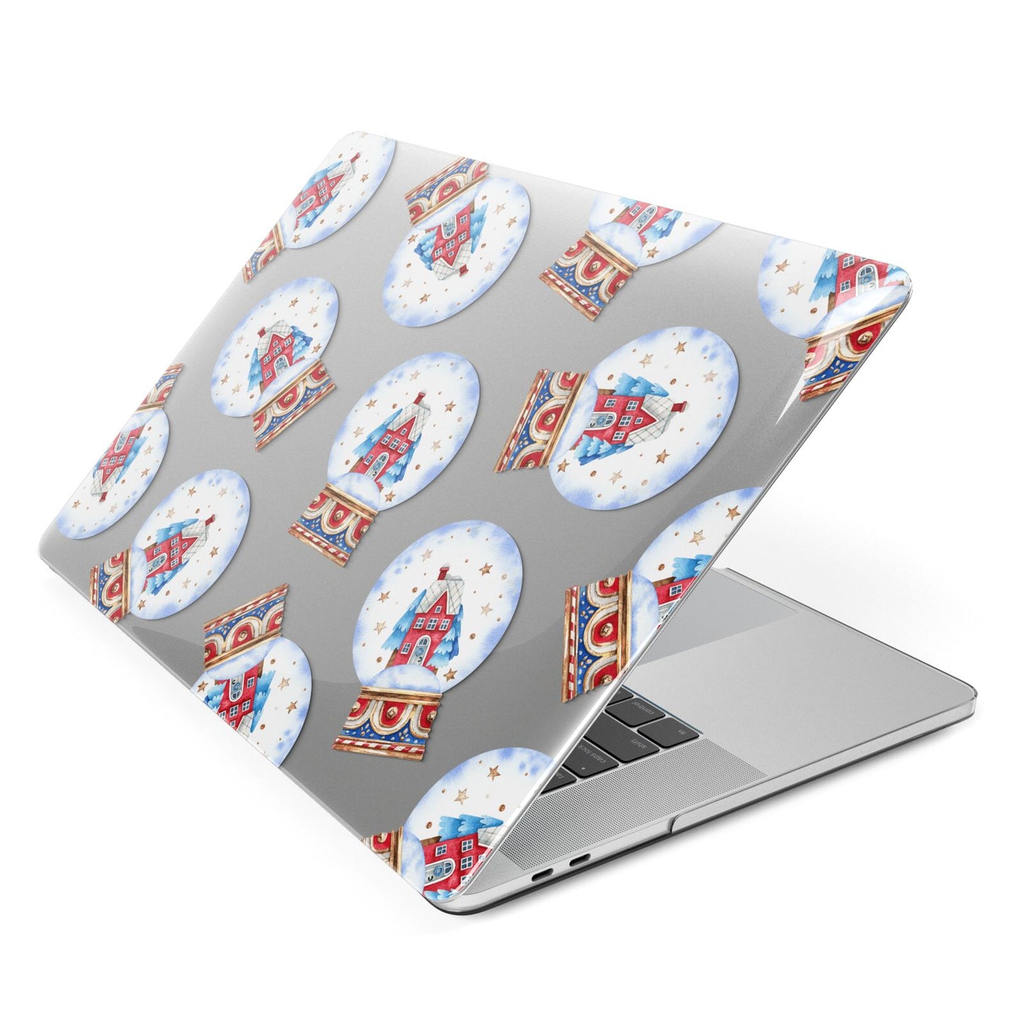 Christmas Snow Globe Pattern Apple MacBook Case Side View