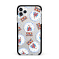 Christmas Snow Globe Pattern Apple iPhone 11 Pro Max in Silver with Black Impact Case
