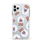 Christmas Snow Globe Pattern Apple iPhone 11 Pro Max in Silver with White Impact Case