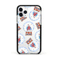 Christmas Snow Globe Pattern Apple iPhone 11 Pro in Silver with Black Impact Case