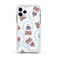 Christmas Snow Globe Pattern Apple iPhone 11 Pro in Silver with White Impact Case