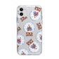 Christmas Snow Globe Pattern Apple iPhone 11 in White with Bumper Case