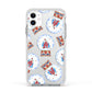 Christmas Snow Globe Pattern Apple iPhone 11 in White with White Impact Case