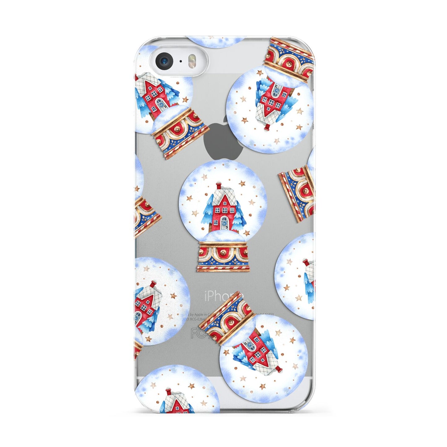 Christmas Snow Globe Pattern Apple iPhone 5 Case