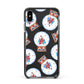 Christmas Snow Globe Pattern Apple iPhone Xs Max Impact Case Black Edge on Black Phone