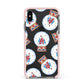 Christmas Snow Globe Pattern Apple iPhone Xs Max Impact Case Pink Edge on Black Phone