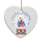 Christmas Snow Globe Pattern Heart Decoration Back Image
