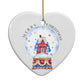 Christmas Snow Globe Pattern Heart Decoration Back Image