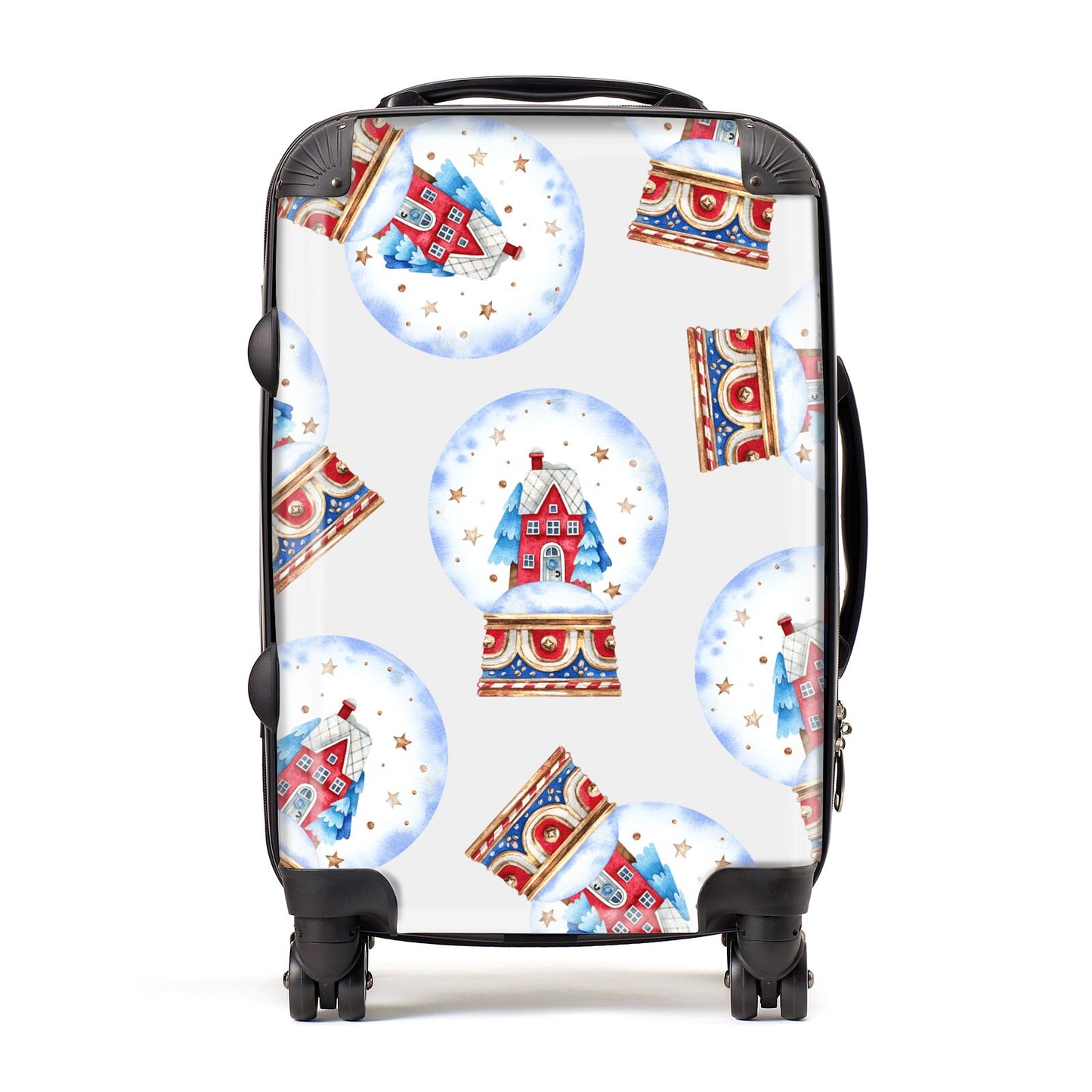 Christmas Snow Globe Pattern Suitcase