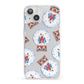 Christmas Snow Globe Pattern iPhone 13 Clear Bumper Case