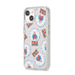 Christmas Snow Globe Pattern iPhone 14 Clear Tough Case Starlight Angled Image