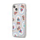 Christmas Snow Globe Pattern iPhone 14 Plus Clear Tough Case Starlight Angled Image